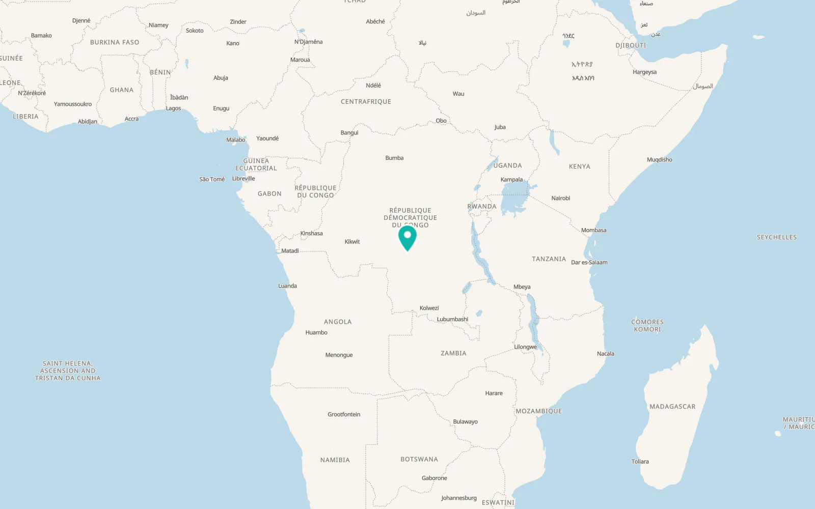 Map of Mbuji-Mayi