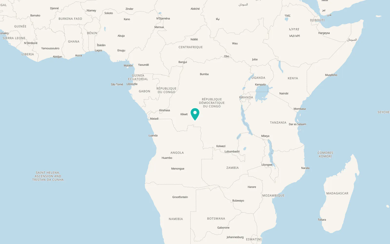 Map of Tshikapa