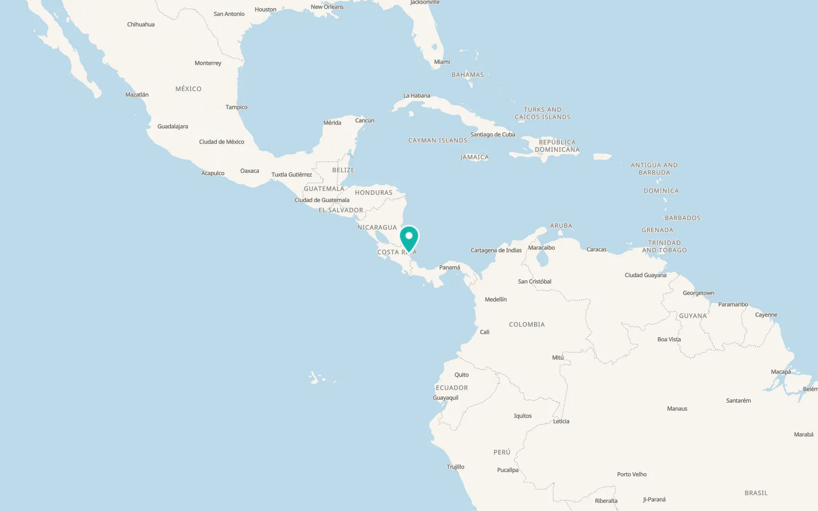 Map of Limón