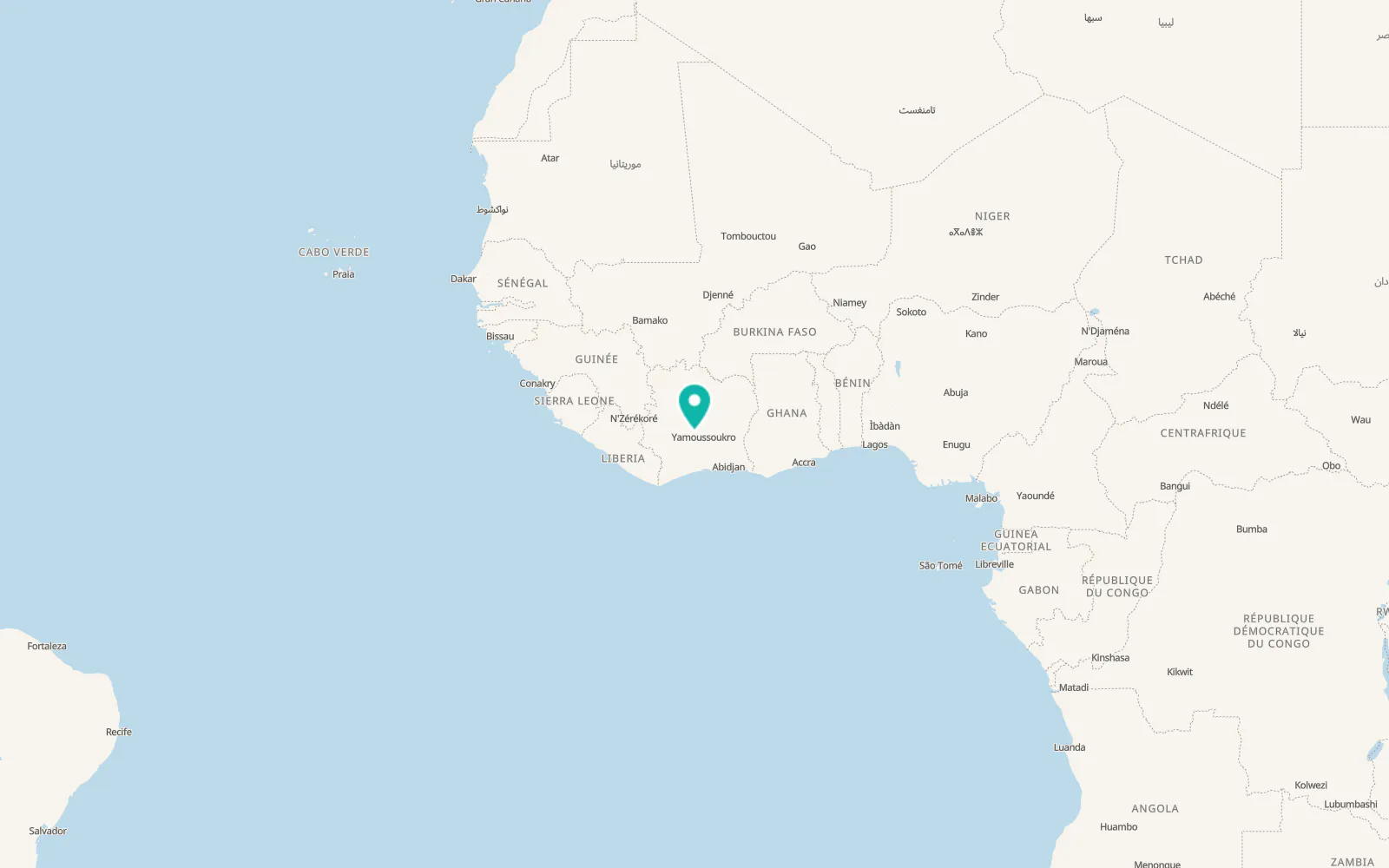 Map of Bouaflé