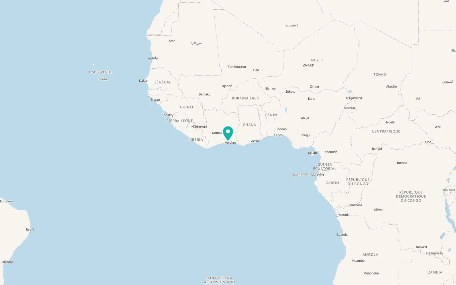 Map of Dabou