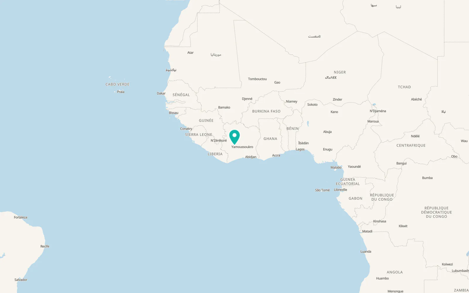 Map of Daloa