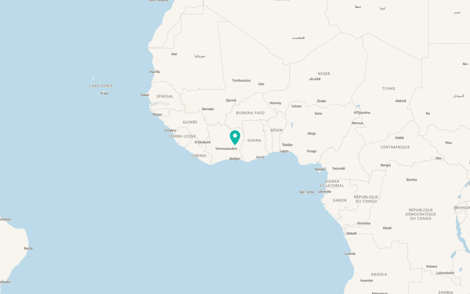 Map of Daoukro