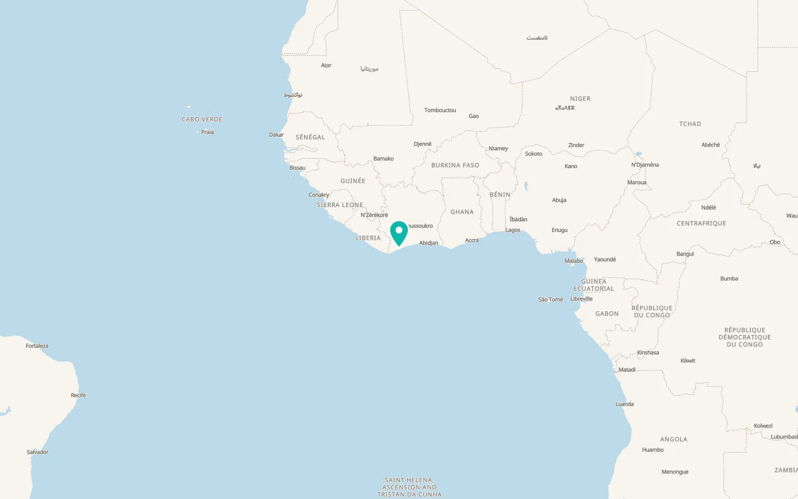 Map of San-Pédro