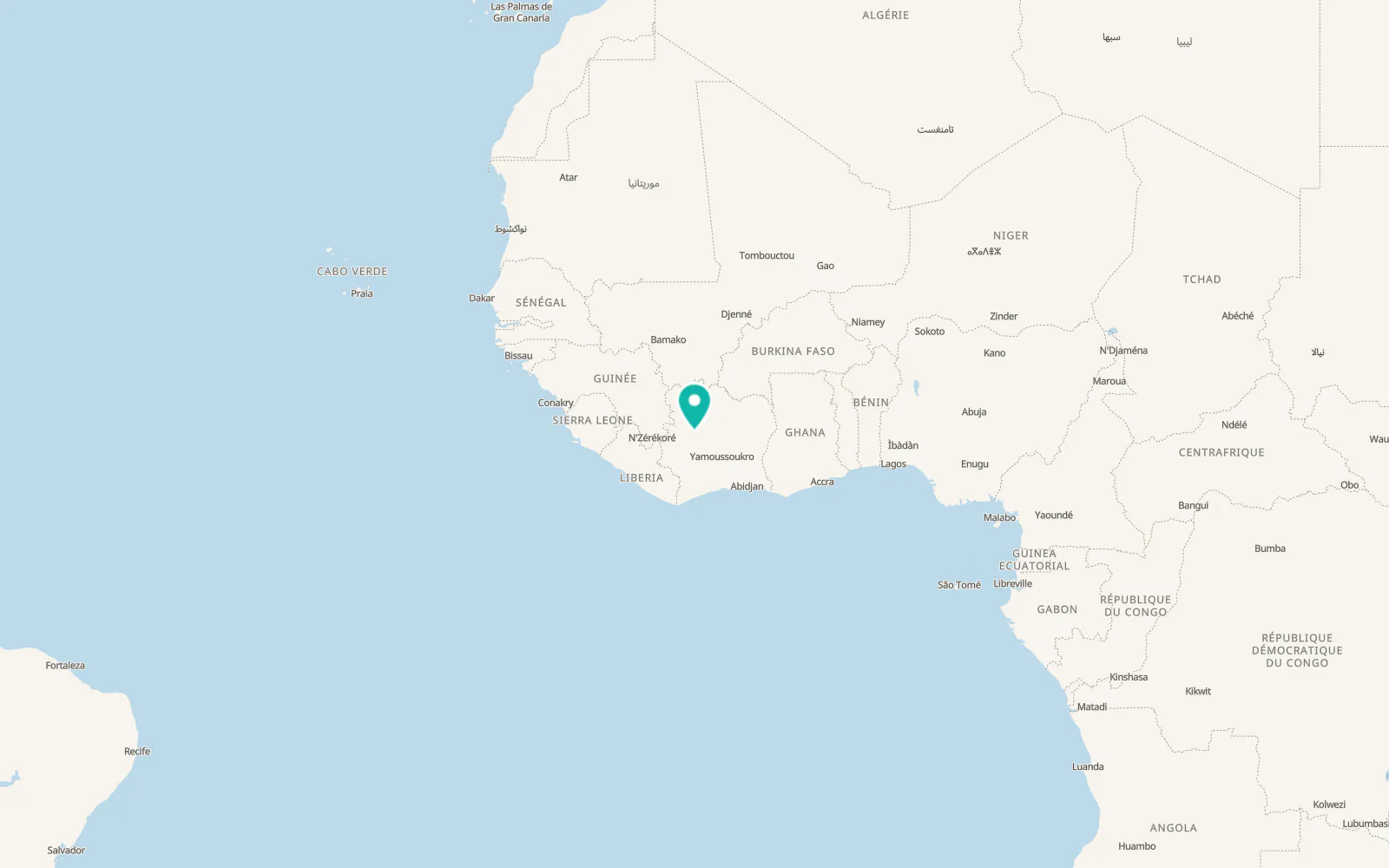 Map of Séguéla