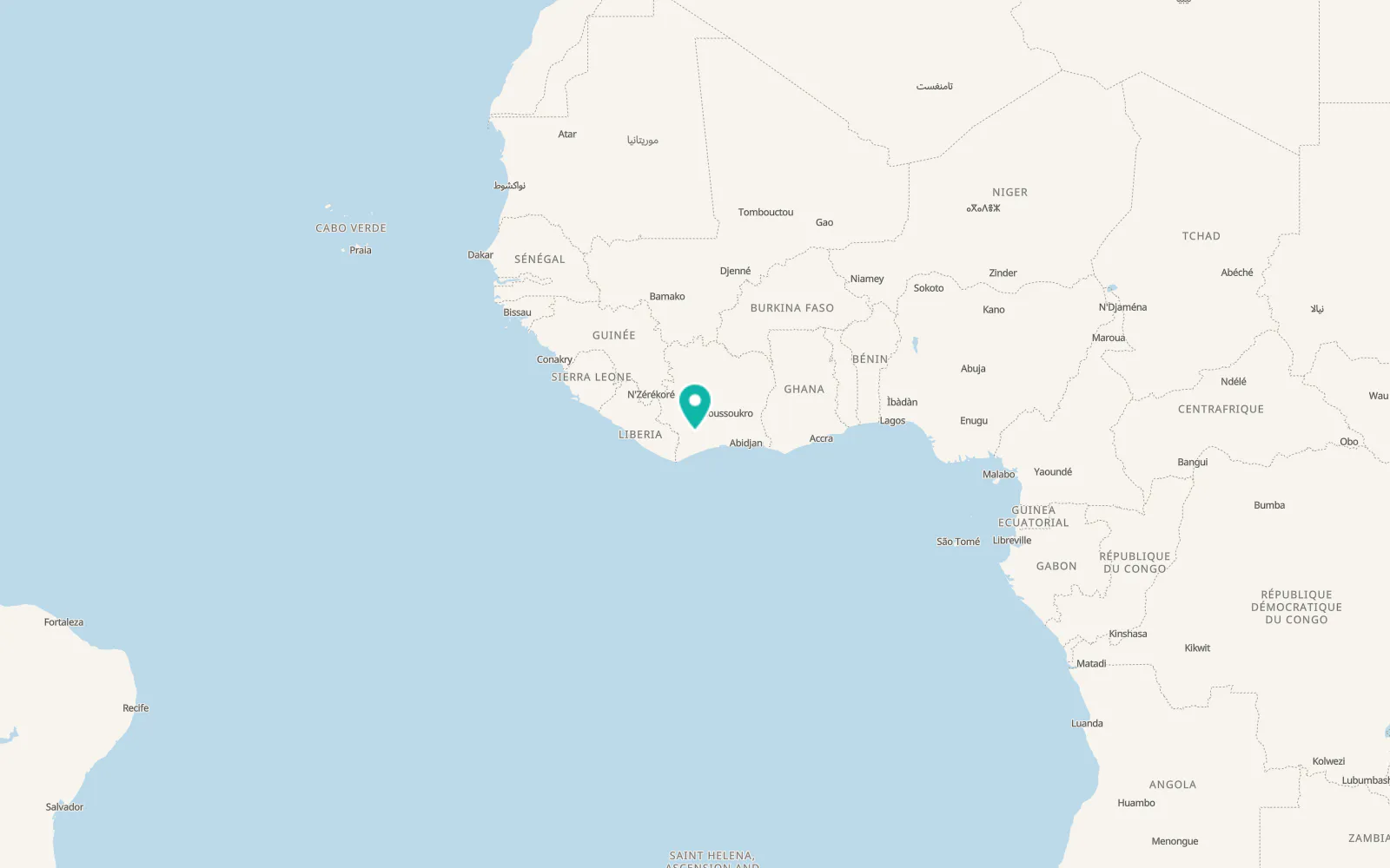 Map of Soubré