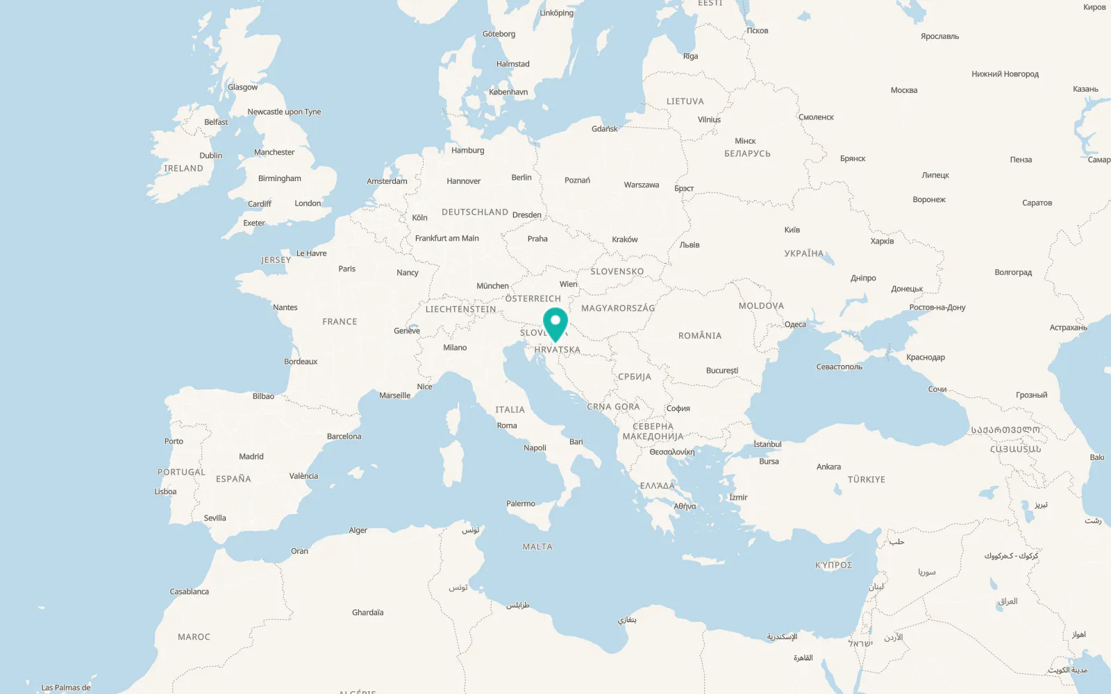 Map of Karlovac