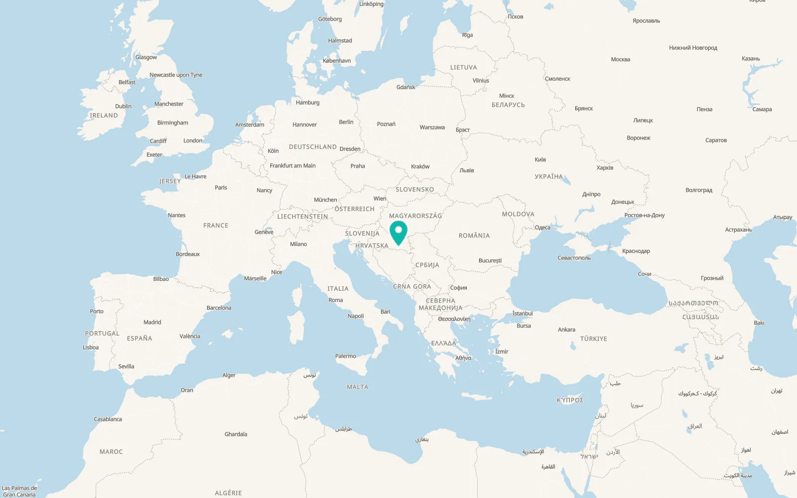 Map of Slavonski Brod