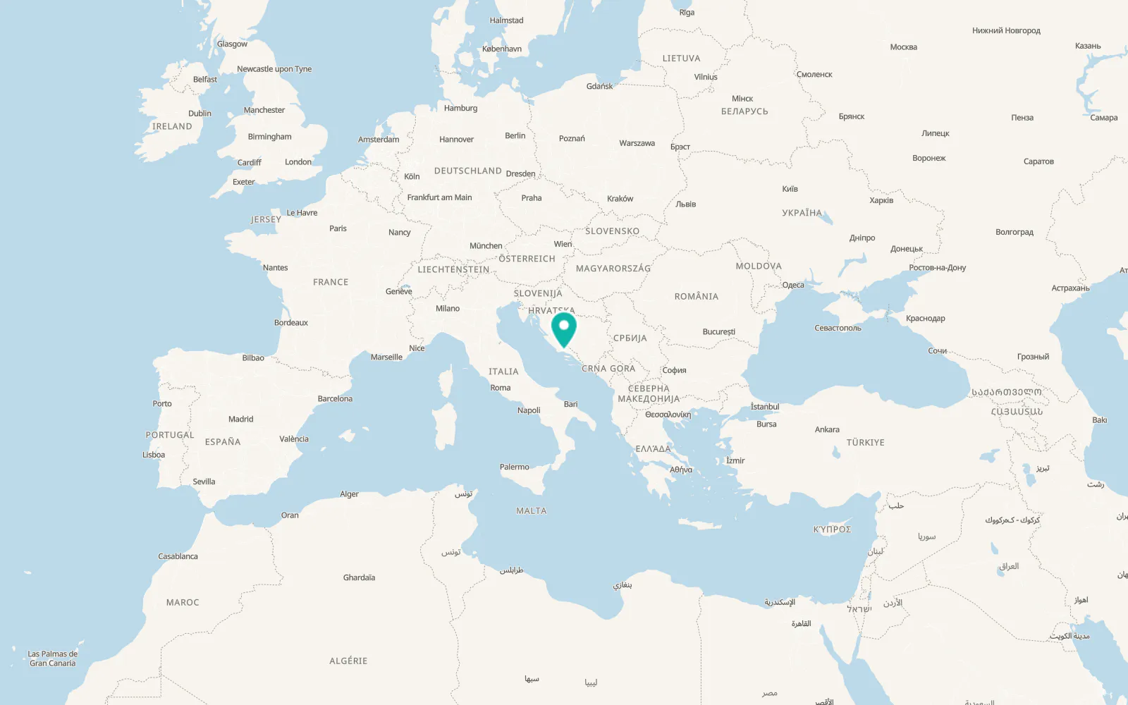 Map of Split