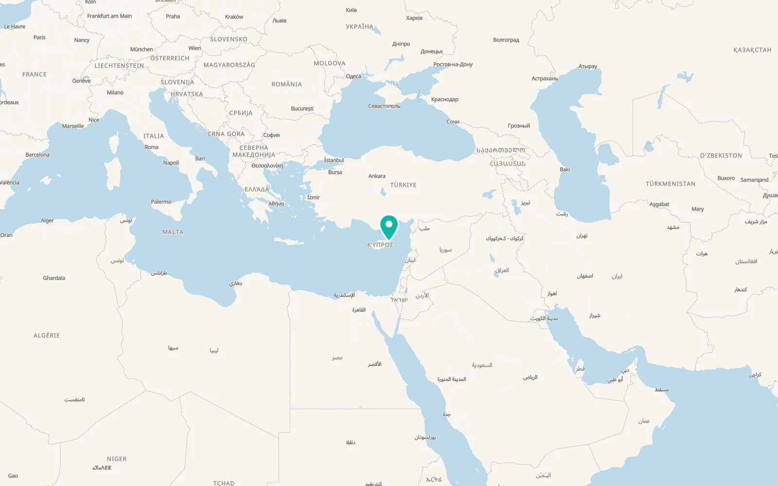 Map of Famagusta