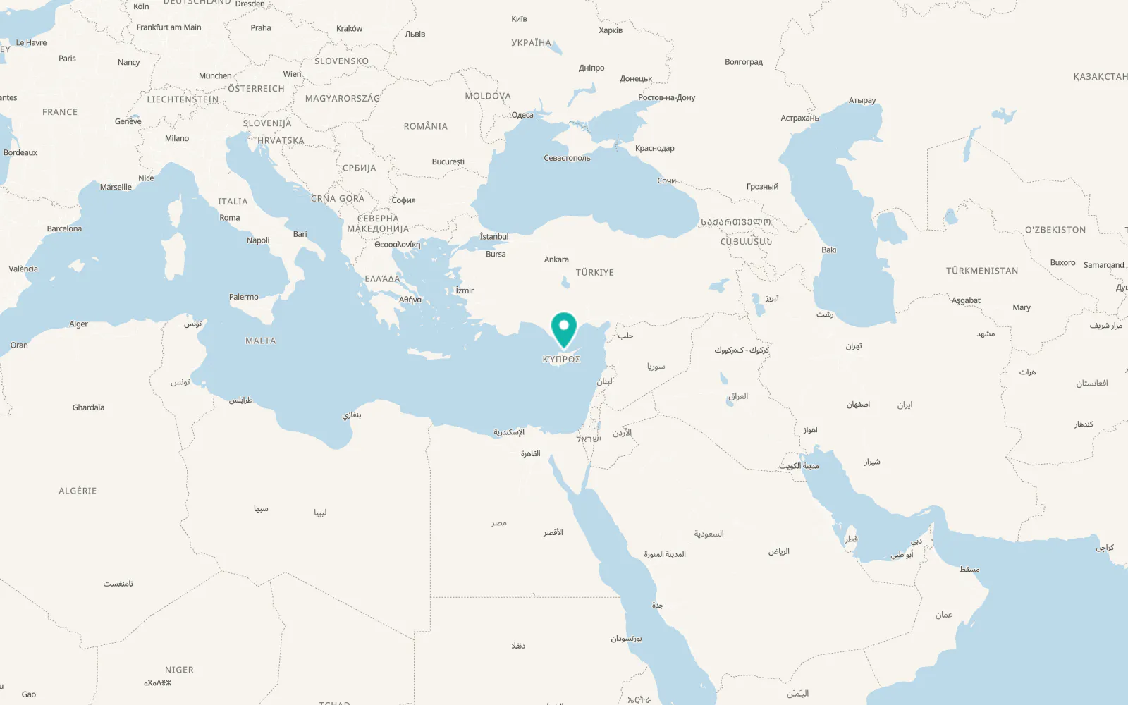 Map of Kyrenia