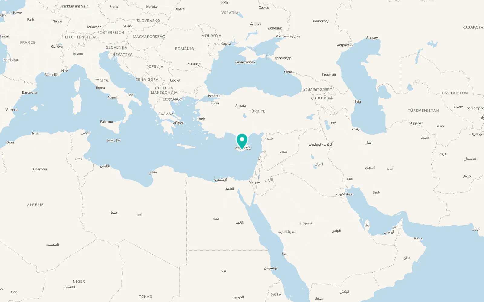 Map of Limassol