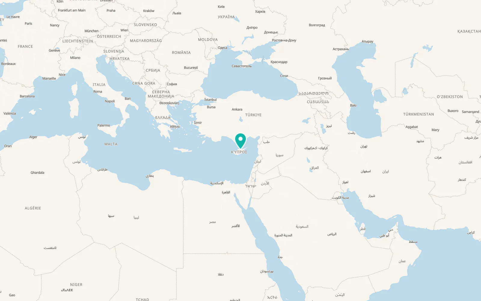 Map of Nicosia