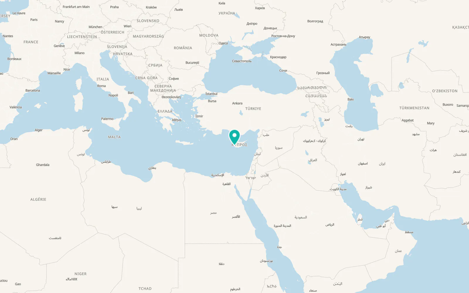 Map of Paphos