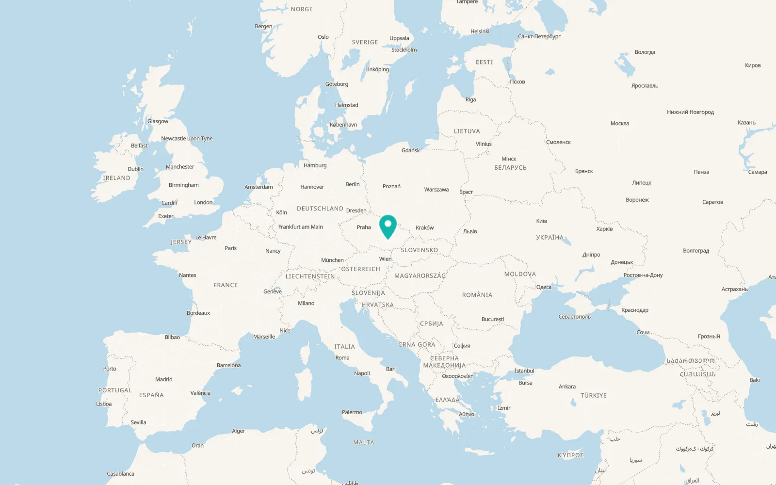 Map of Brno