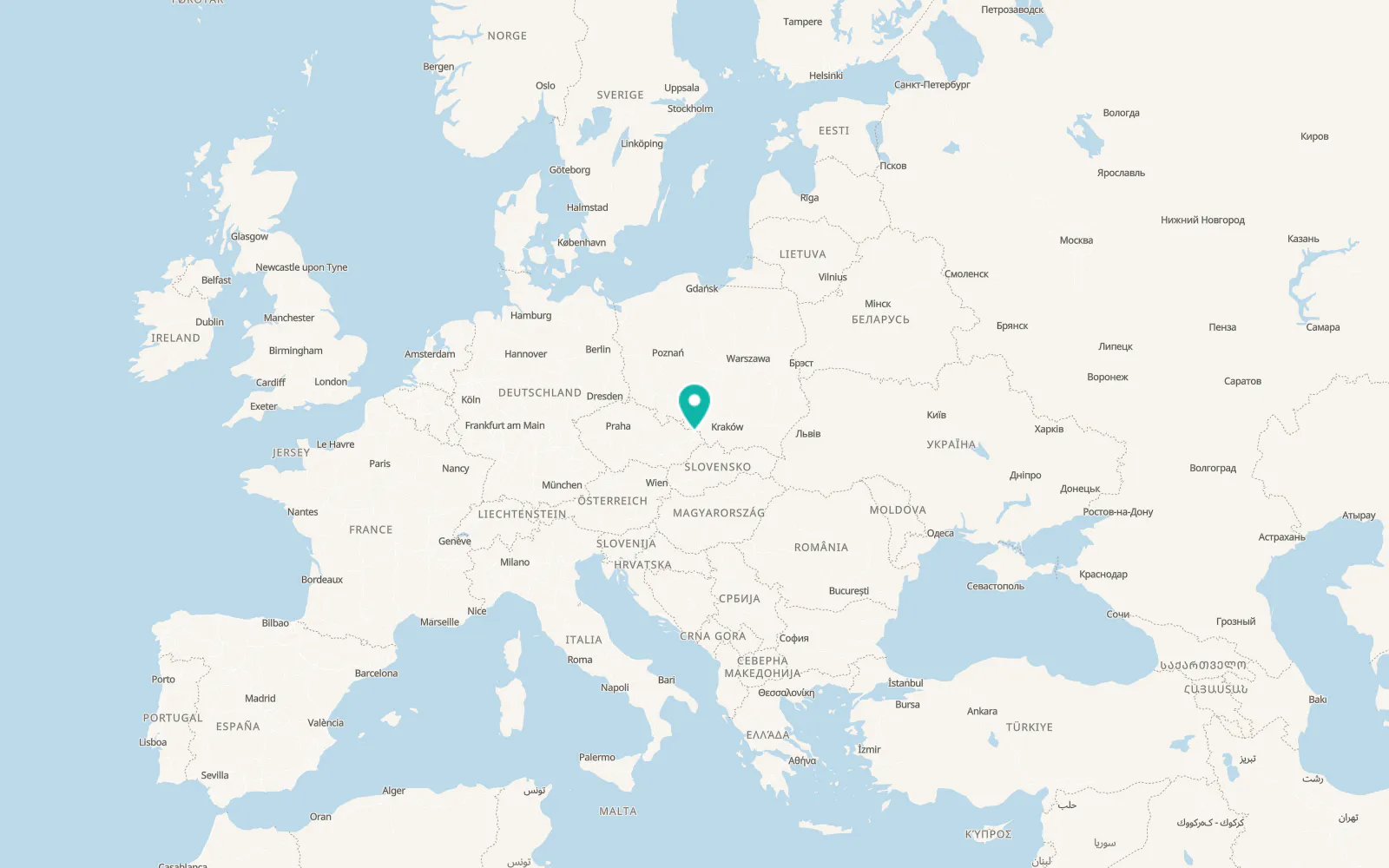 Map of Ostrava