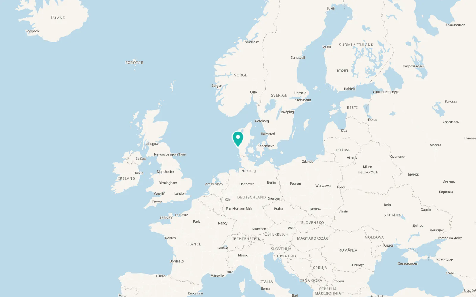 Map of Esbjerg