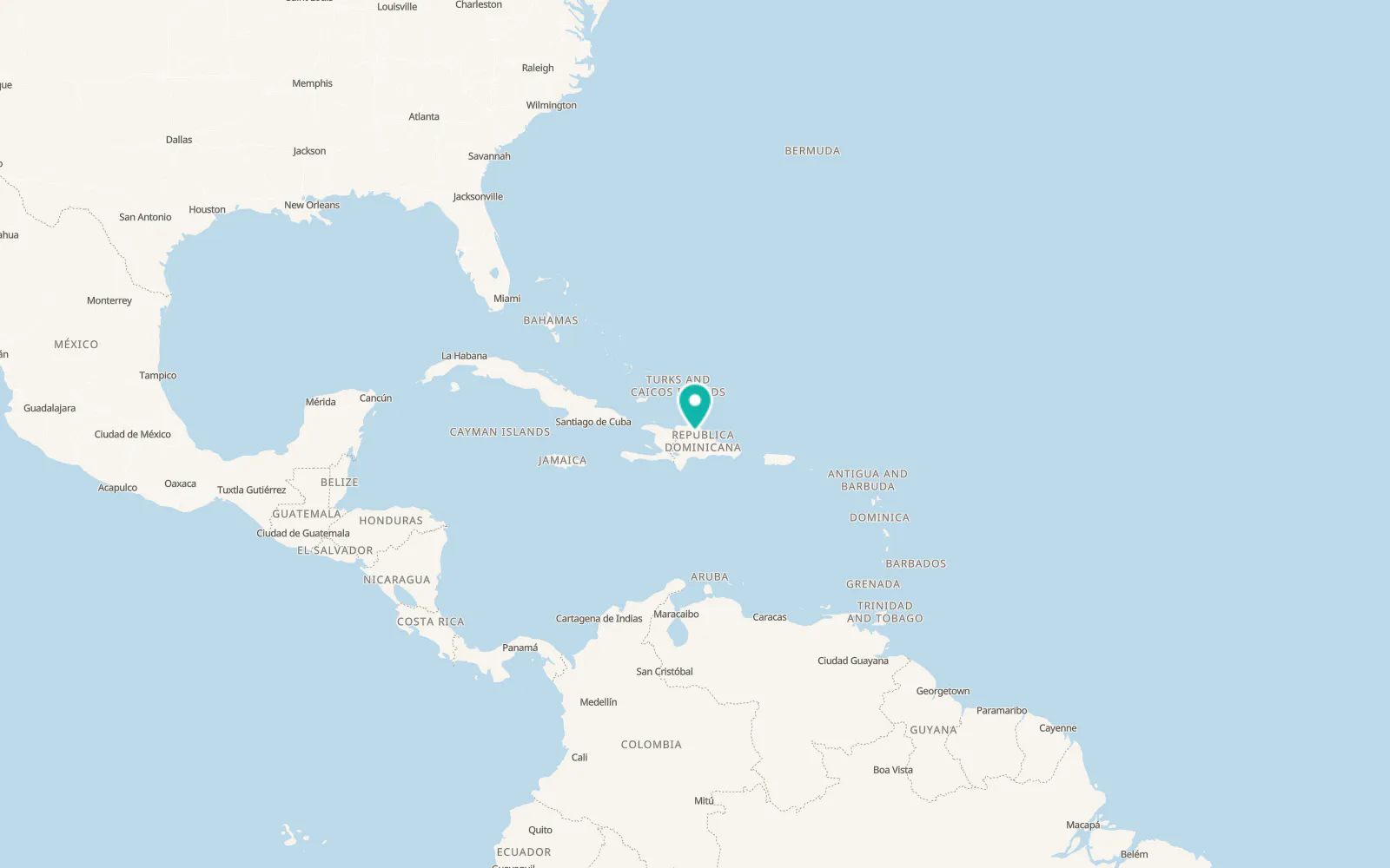 Map of Santiago de los Caballeros