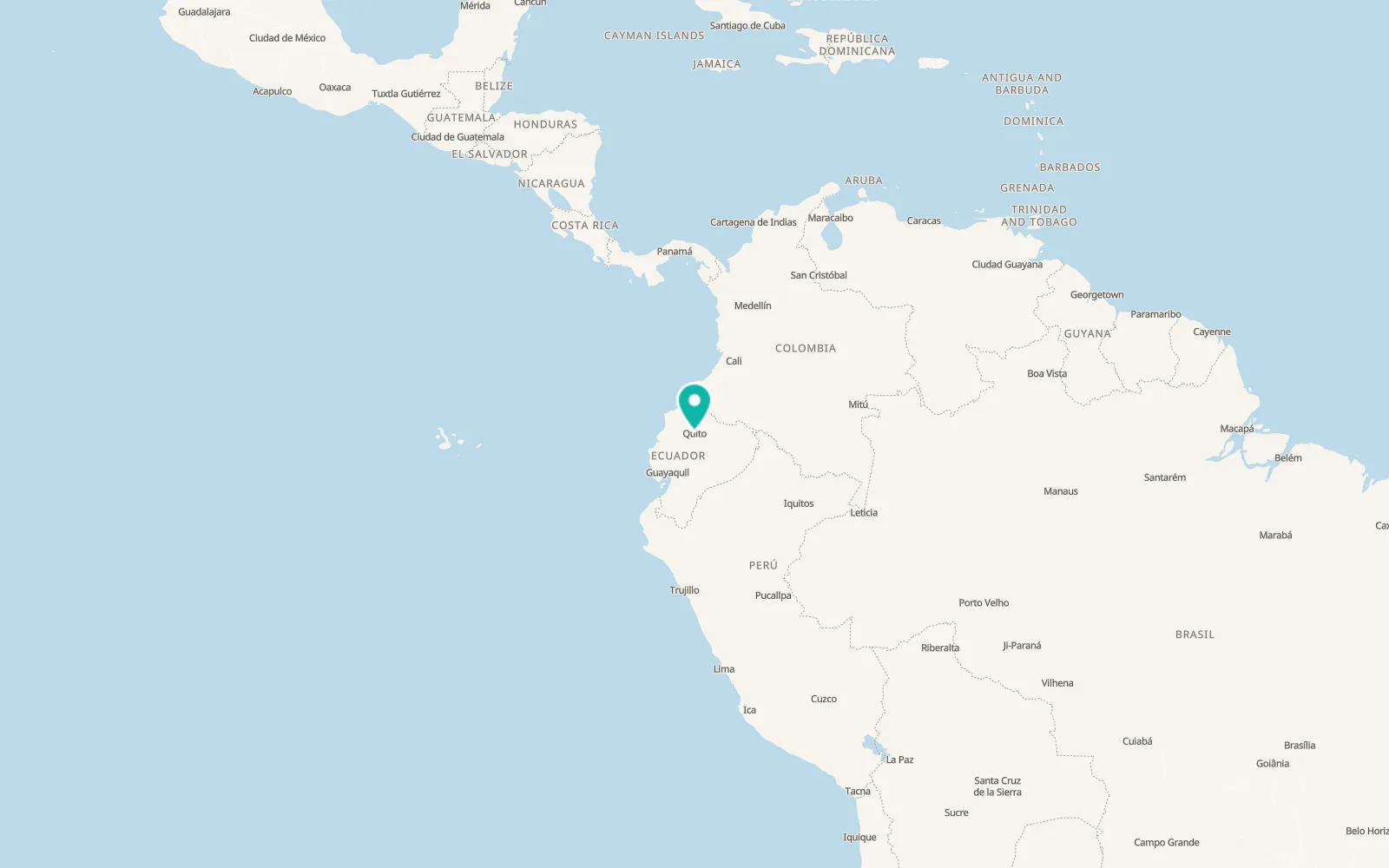 Map of Quito