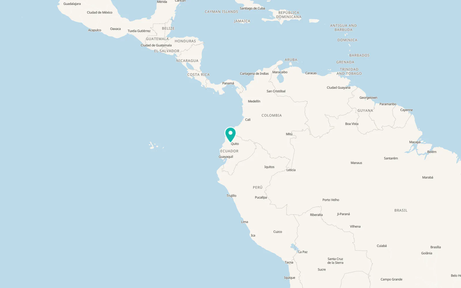 Map of Santo Domingo de los Colorados