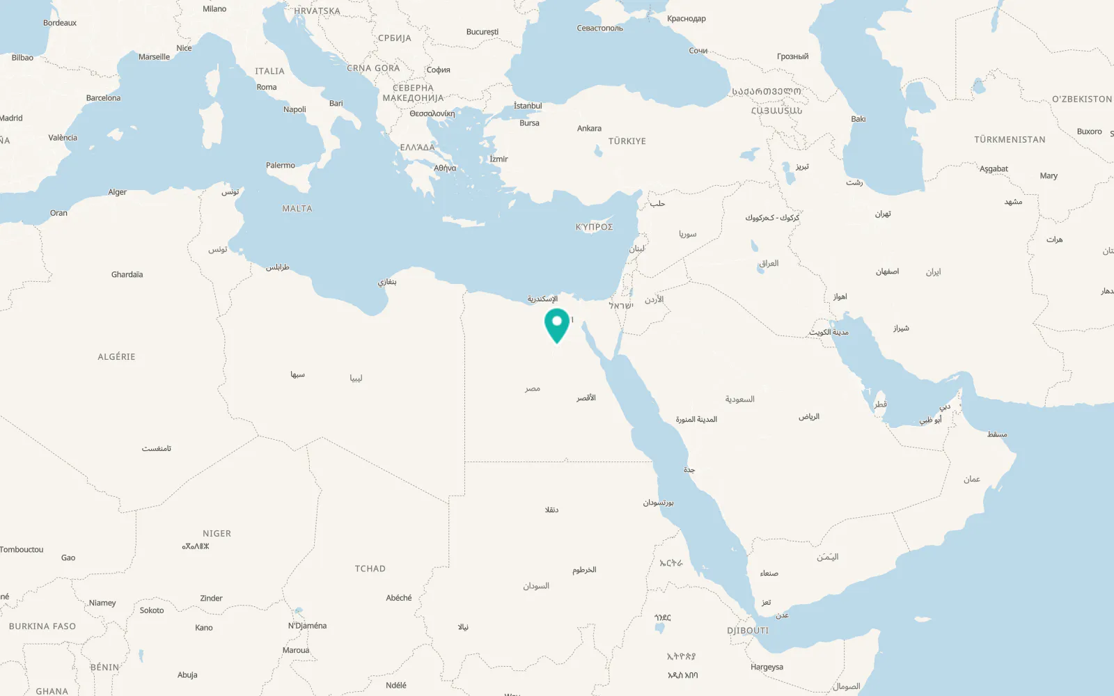 Map of Banī Mazār