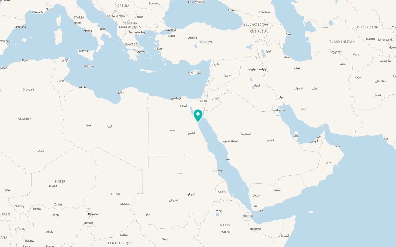 Map of Hurghada