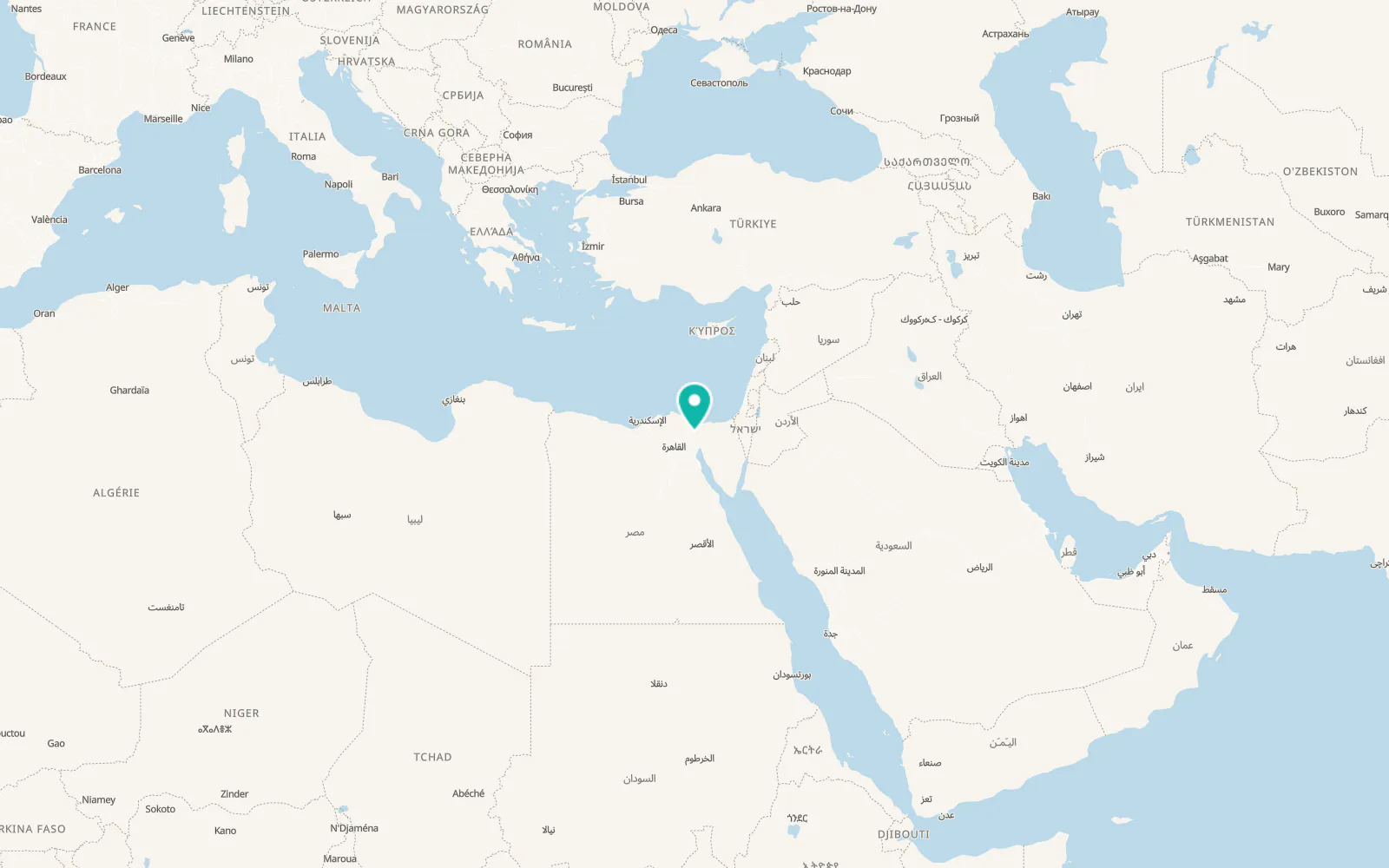 Map of Ismailia