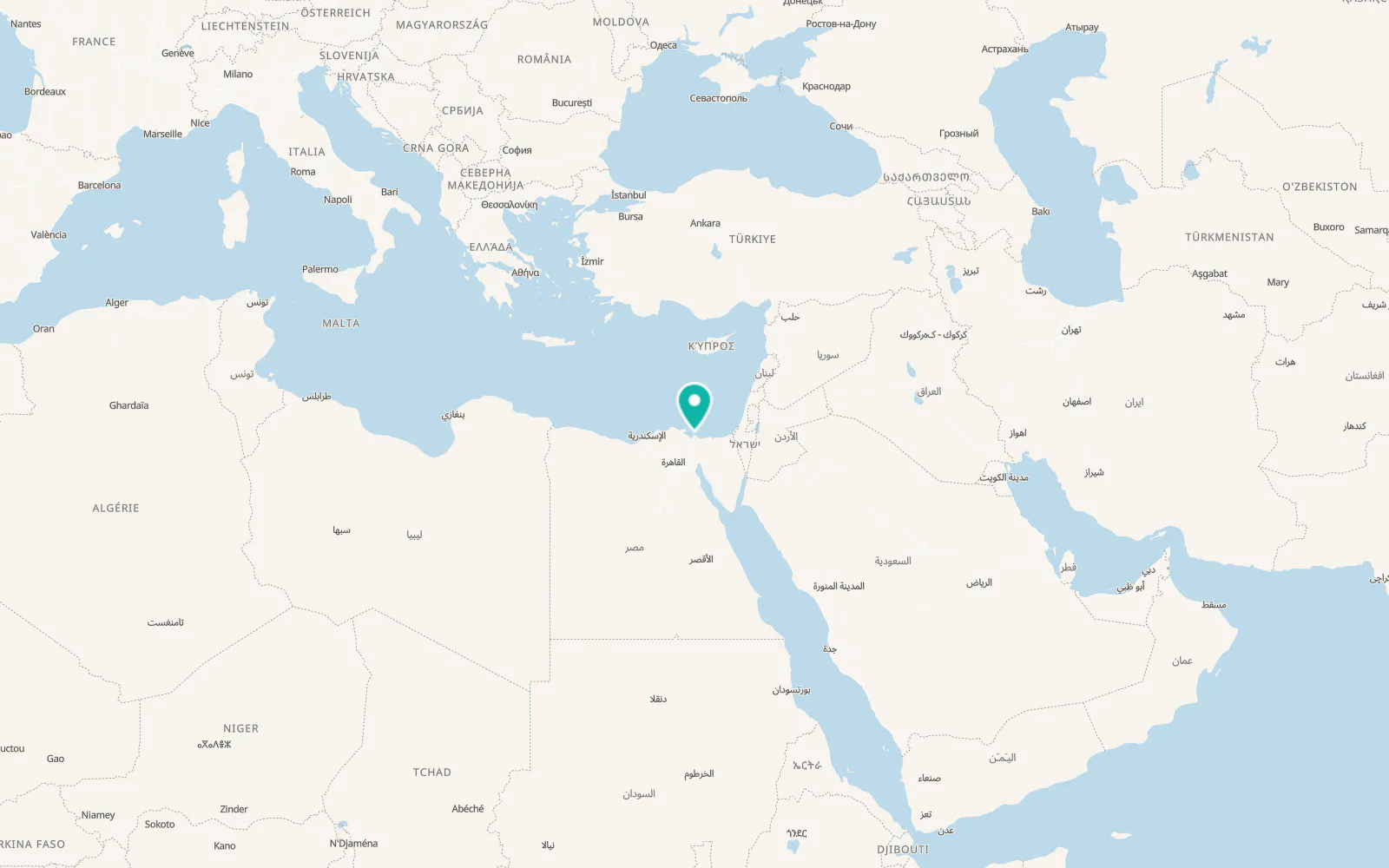 Map of Port Said