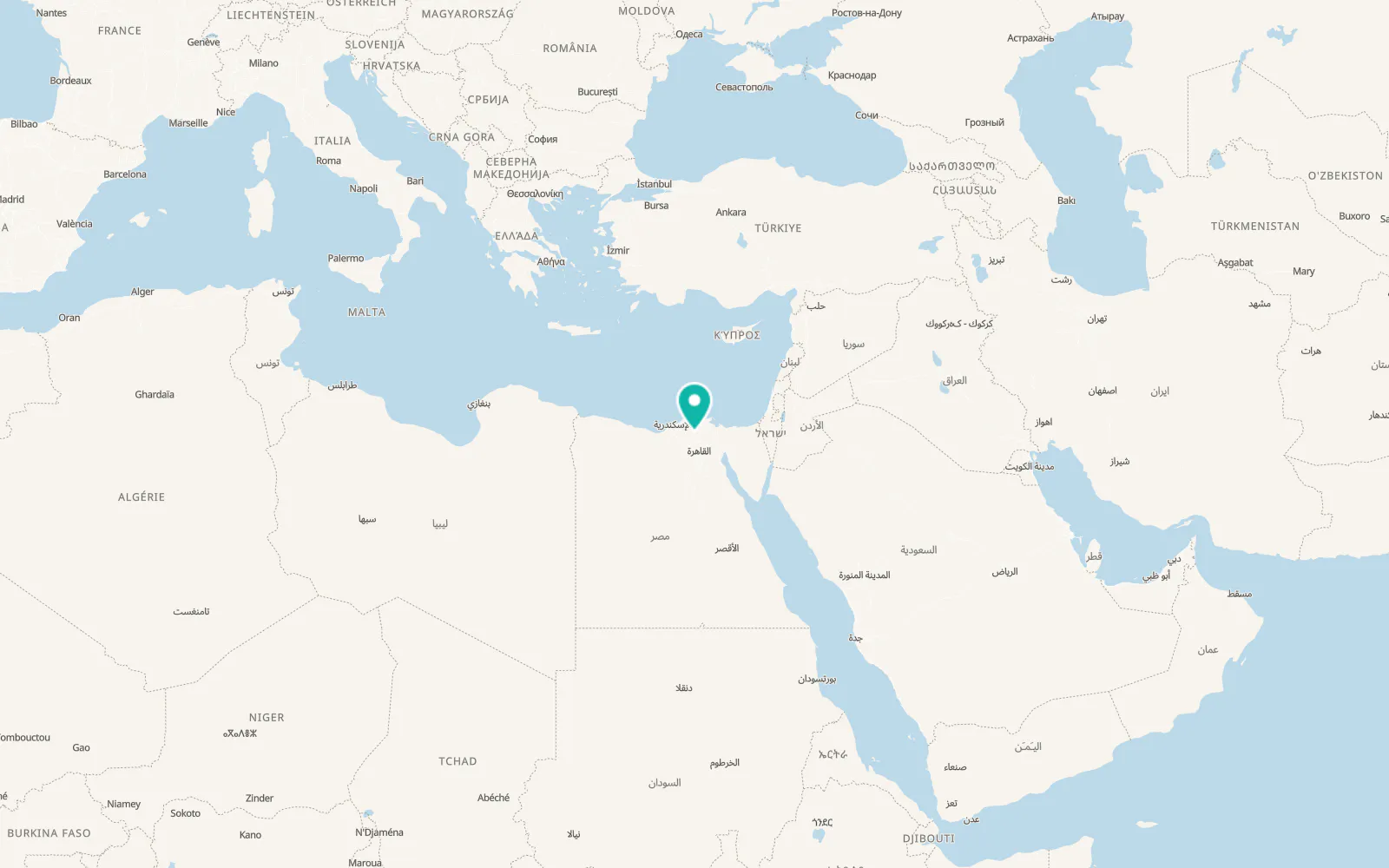 Map of Tanta