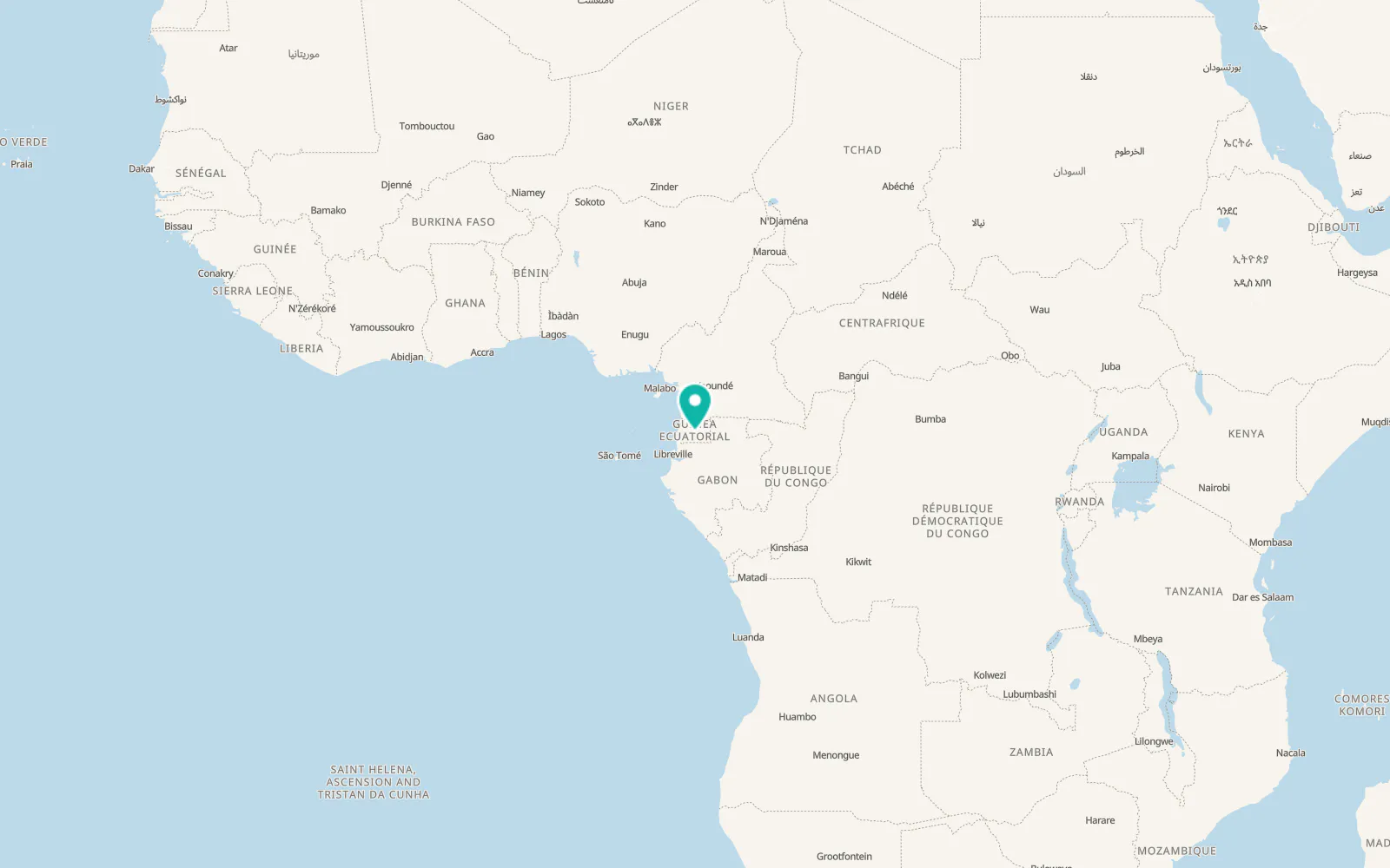 Map of Evinayong