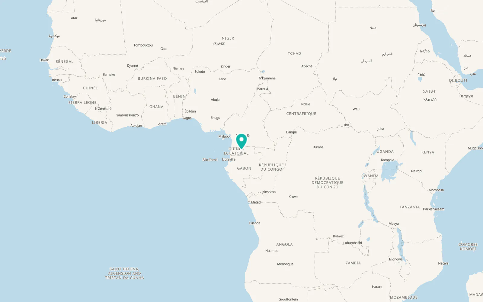 Map of Mongomo