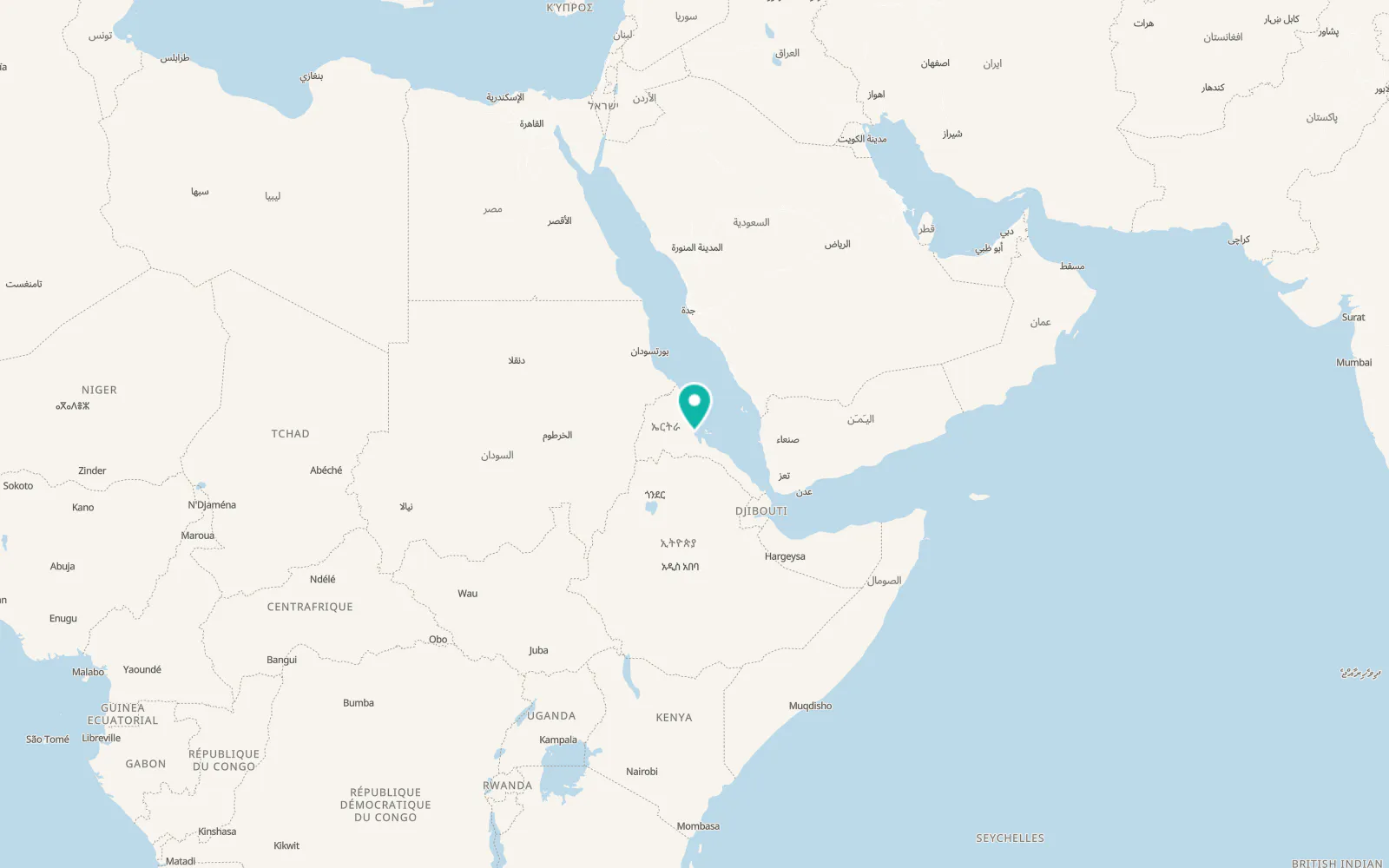 Map of Massawa