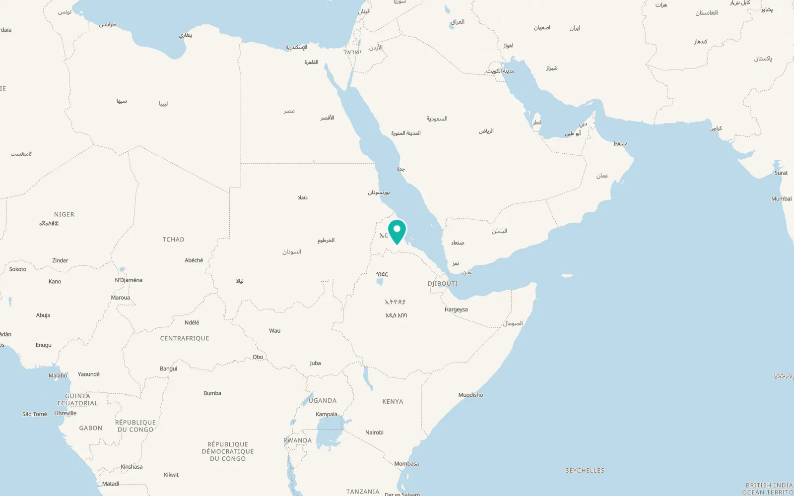 Map of Mendefera