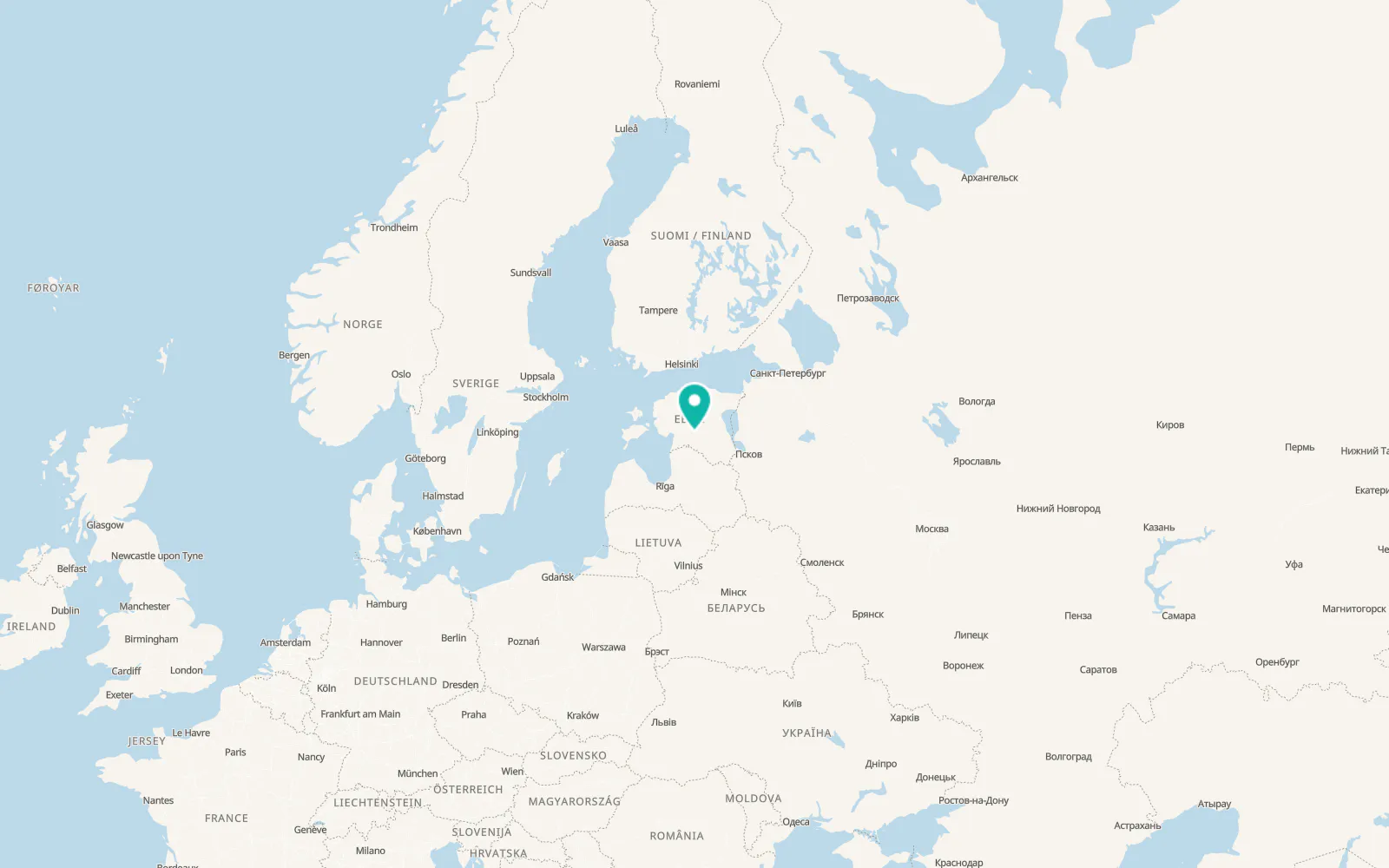 Map of Viljandi