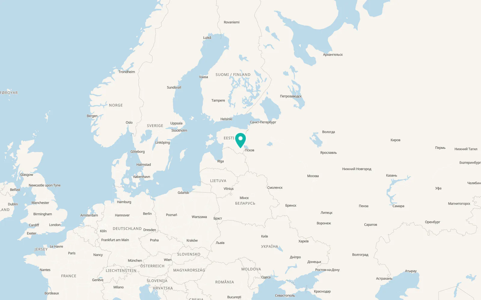 Map of Võru