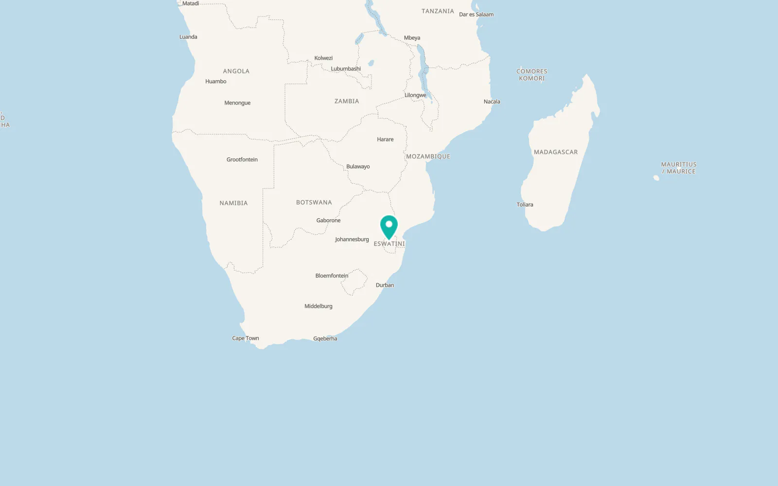 Map of Manzini