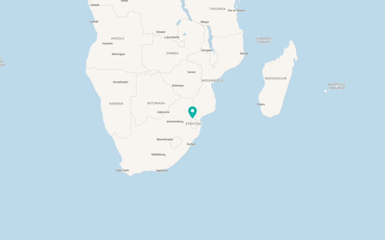 Map of Piggs Peak