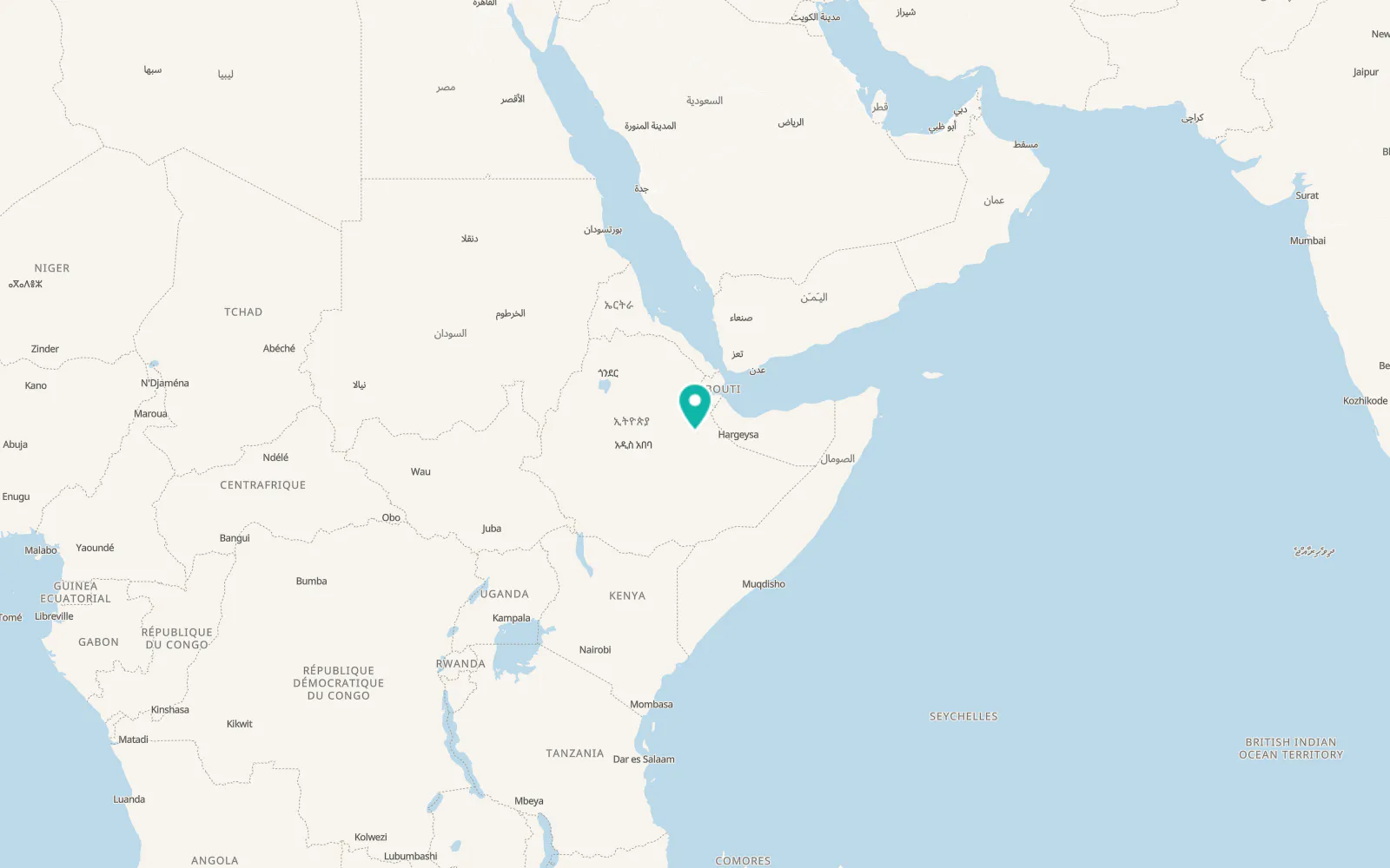Map of Dire Dawa