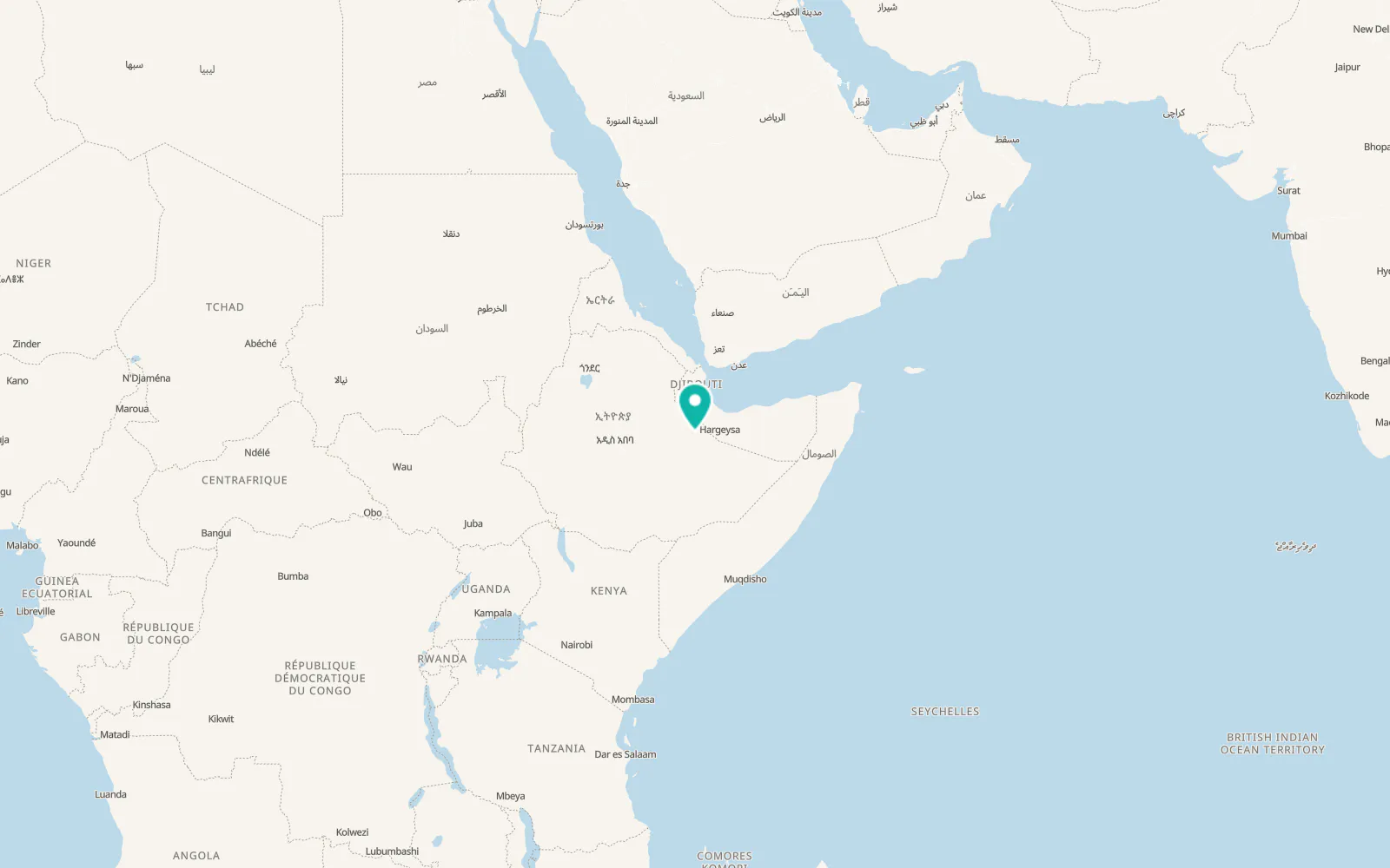 Map of Jijiga