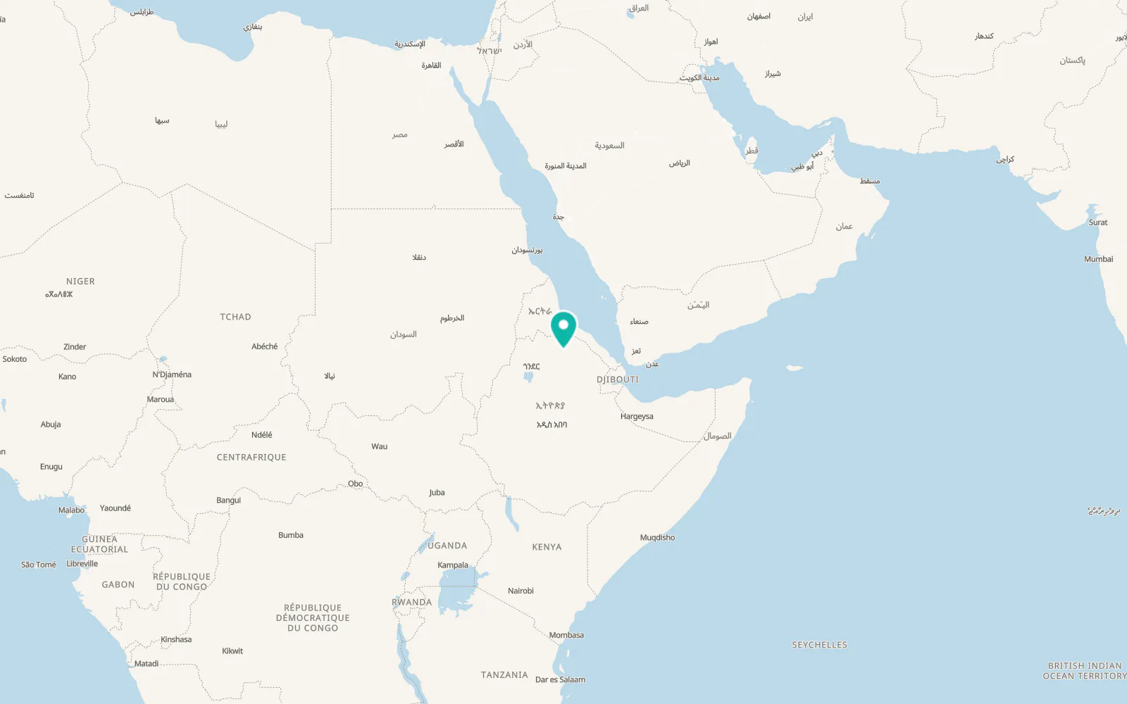 Map of Mek'ele