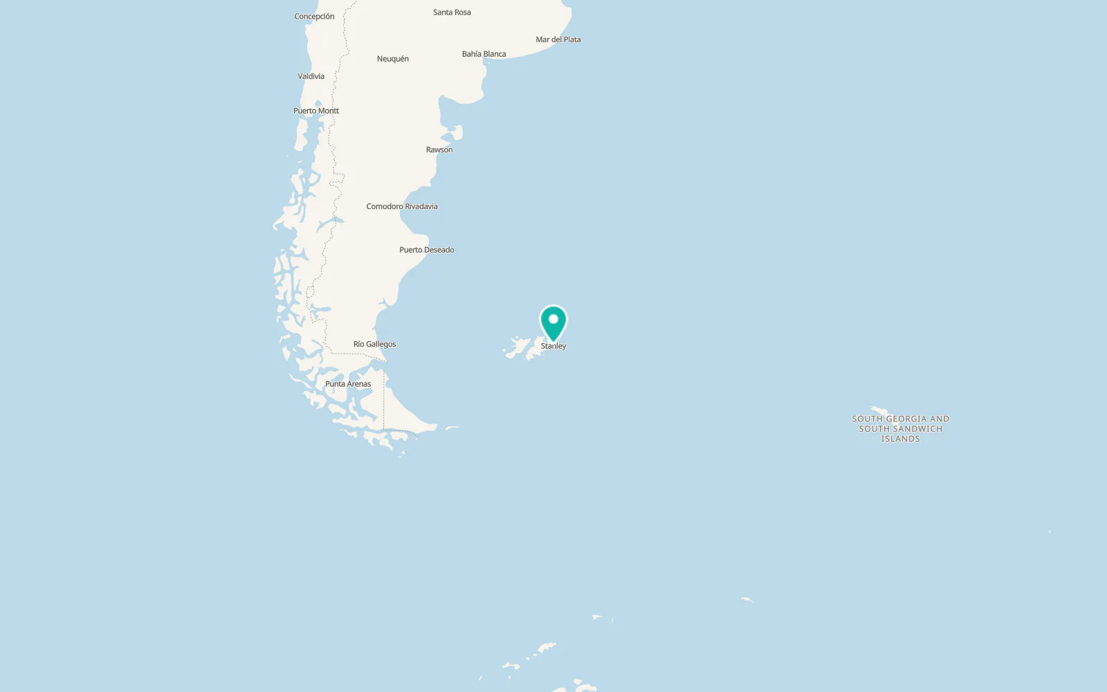 Map of Stanley