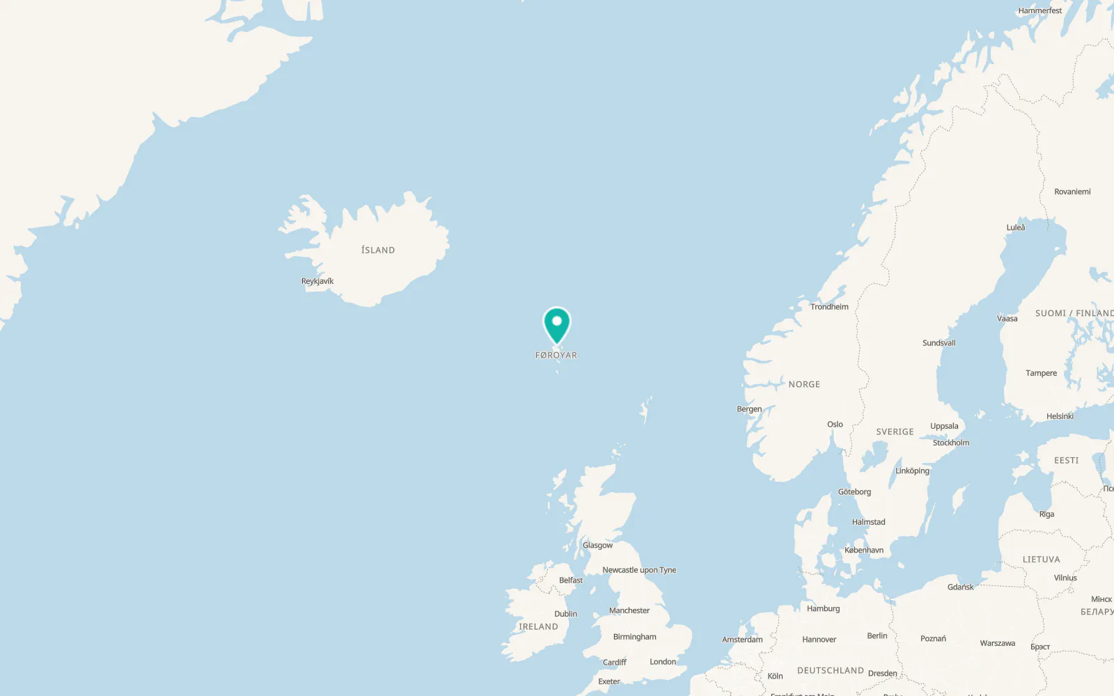 Map of Fuglafjørður