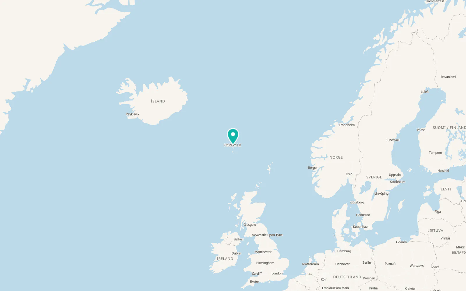 Map of Tórshavn
