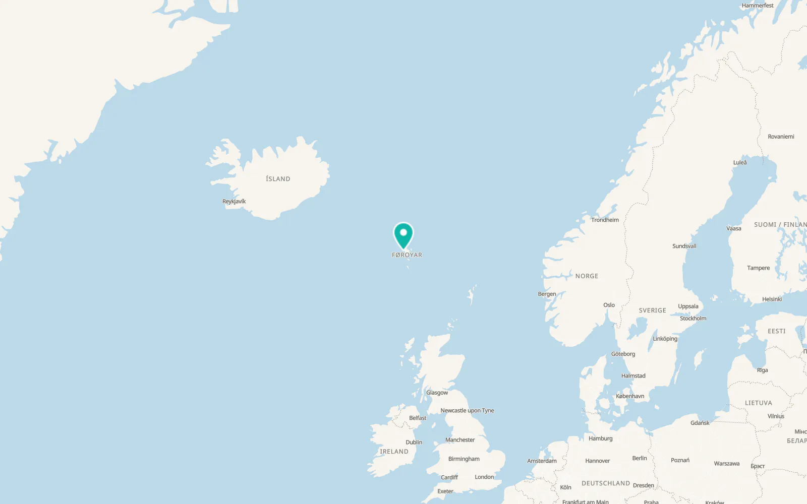 Map of Vestmanna