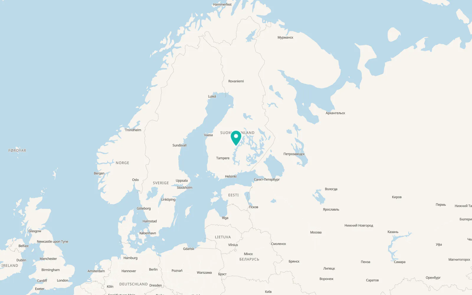 Map of Jyväskylä