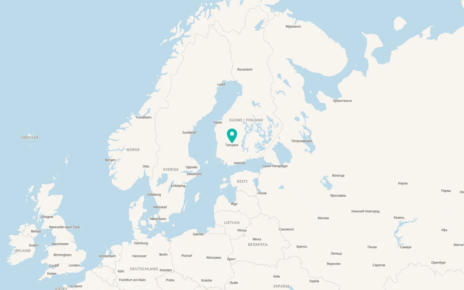 Map of Tampere