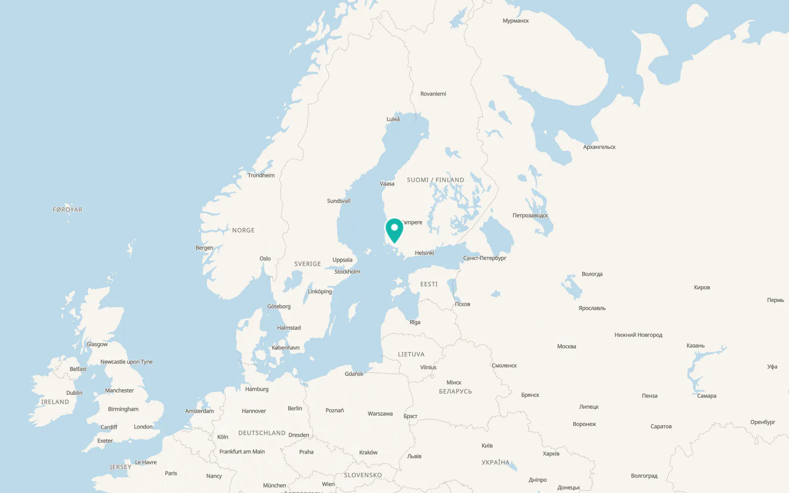Map of Turku