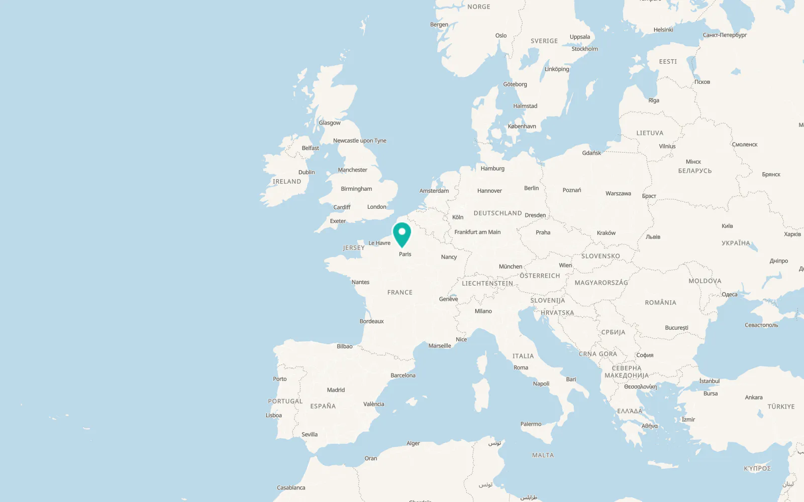 Map of Cergy-Pontoise