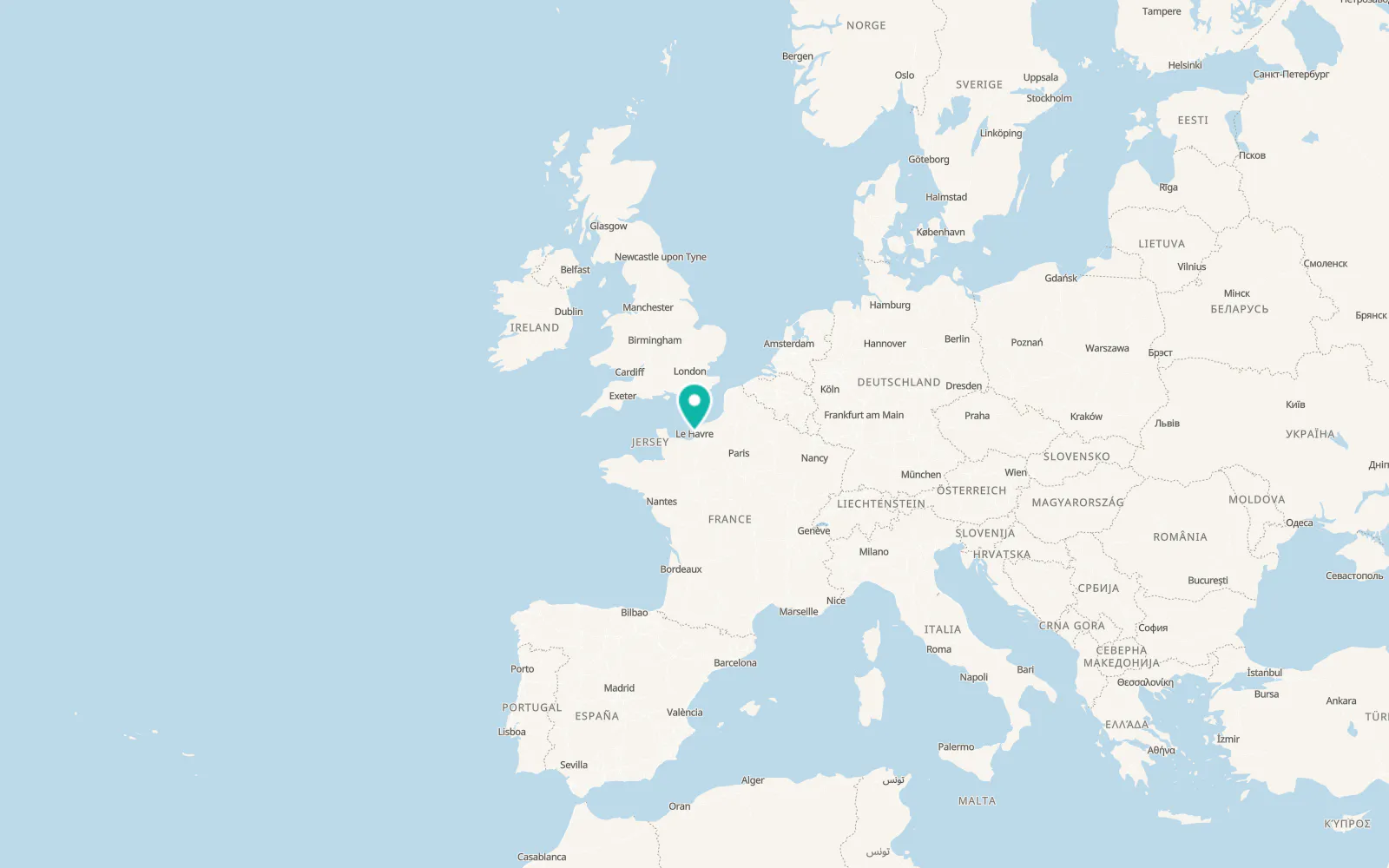 Map of Le Havre