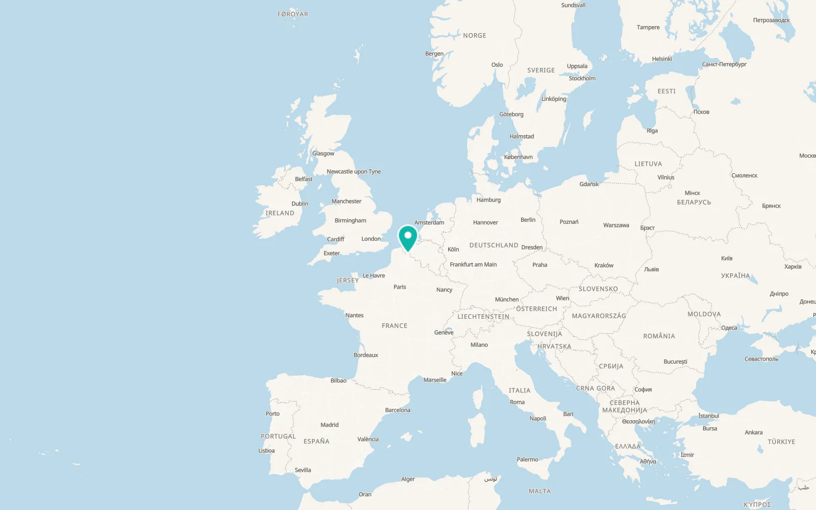 Map of Lille